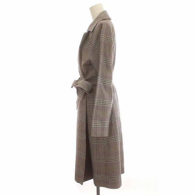 アナイ ANAYI 18SS コート チェック スプリングコート 背抜き 36