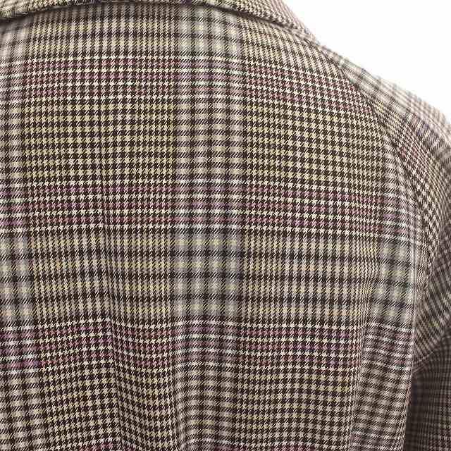 アナイ ANAYI 18SS コート チェック スプリングコート 背抜き 36