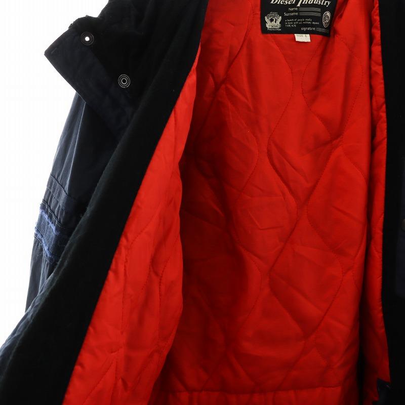 DIESEL ディーゼル 中綿コート ロング丈 ジップアップ フード コットン  