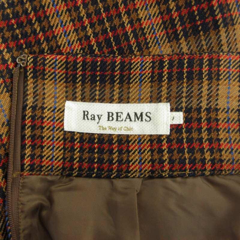 レイビームス Ray Beams チェックフロントスリットタイト