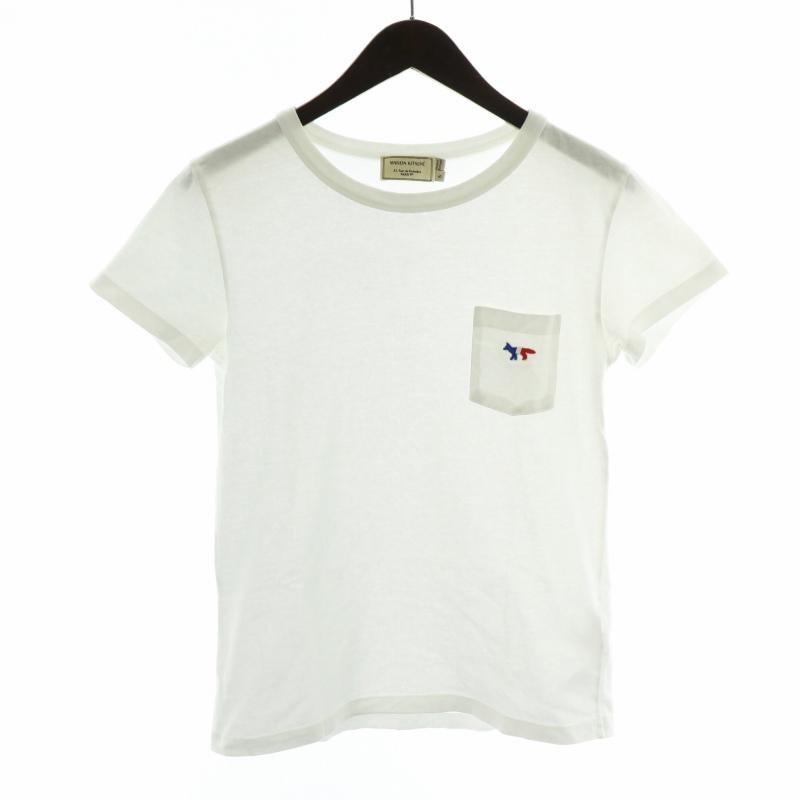 メゾンキツネ MAISON KITSUNE Tシャツ カットソー 刺繍 ロゴ ワッペン