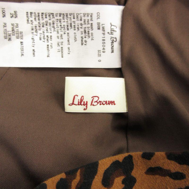 リリーブラウン Lily Brown フレアパンツ レオパード ヒョウ柄