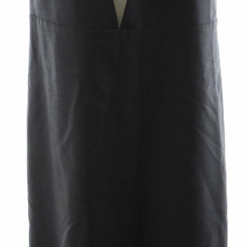 ドゥロワー Drawer ウールVネックノースリーブワンピース ロング丈