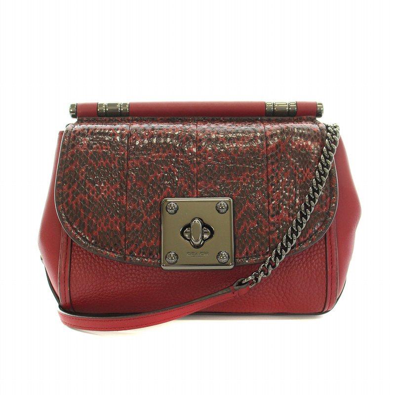 COACH（コーチ） ドリフタークロスボディースネークショルダーバッグ 