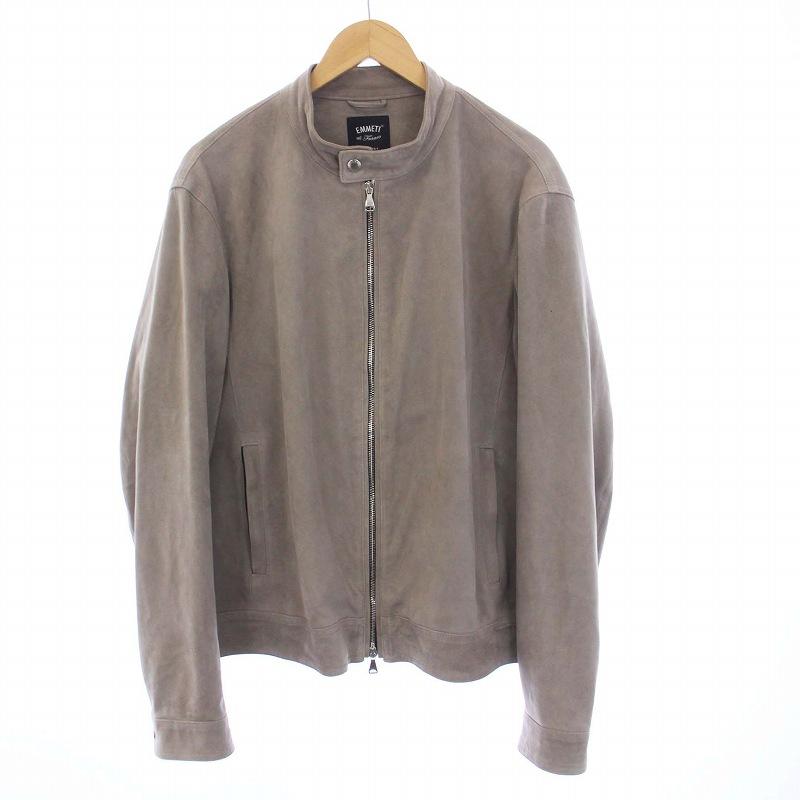 エンメティ EMMETI JURI ゴートスエード シングルライダースジャケット  