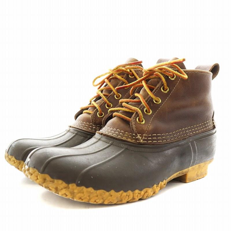 エルエルビーン L.L.BEAN ショートブーツ レザー 26.0cm 茶 ブラウン 