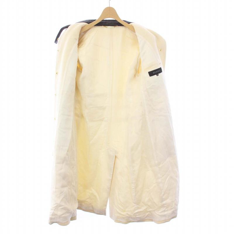 【限定SALE】グッチ ロングコート アウター カシミヤ ハイネック COLLEZIONE (コレツィオーネ) カシミヤ100％ 無地 シングル ロング