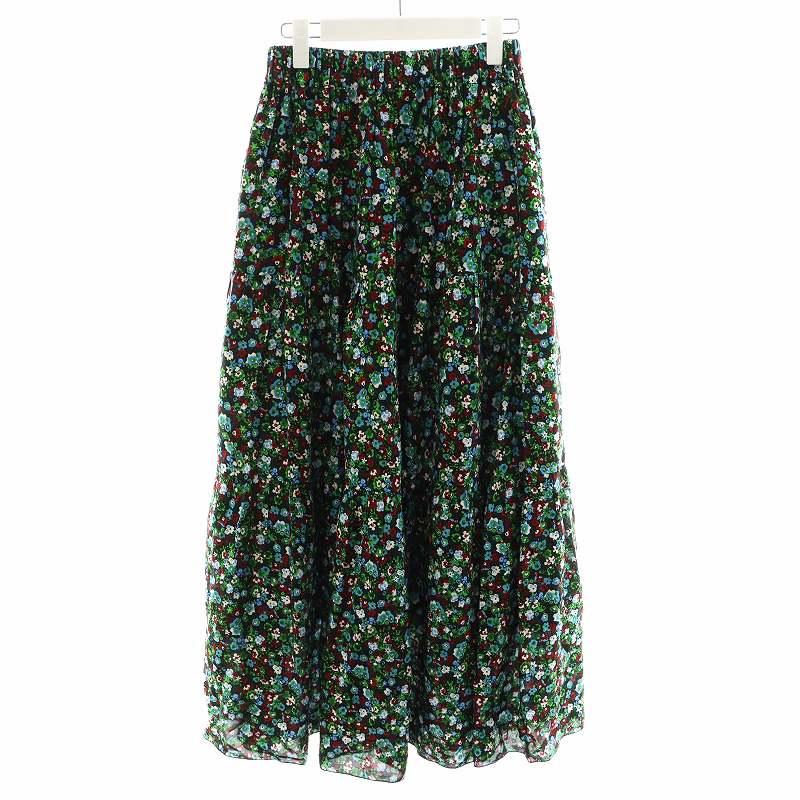 SACRA サクラ【新品未使用】 フレアスカート サクラ SACRA DAZZLING FLOWERS SKIRT フレアスカート ロング丈 花柄