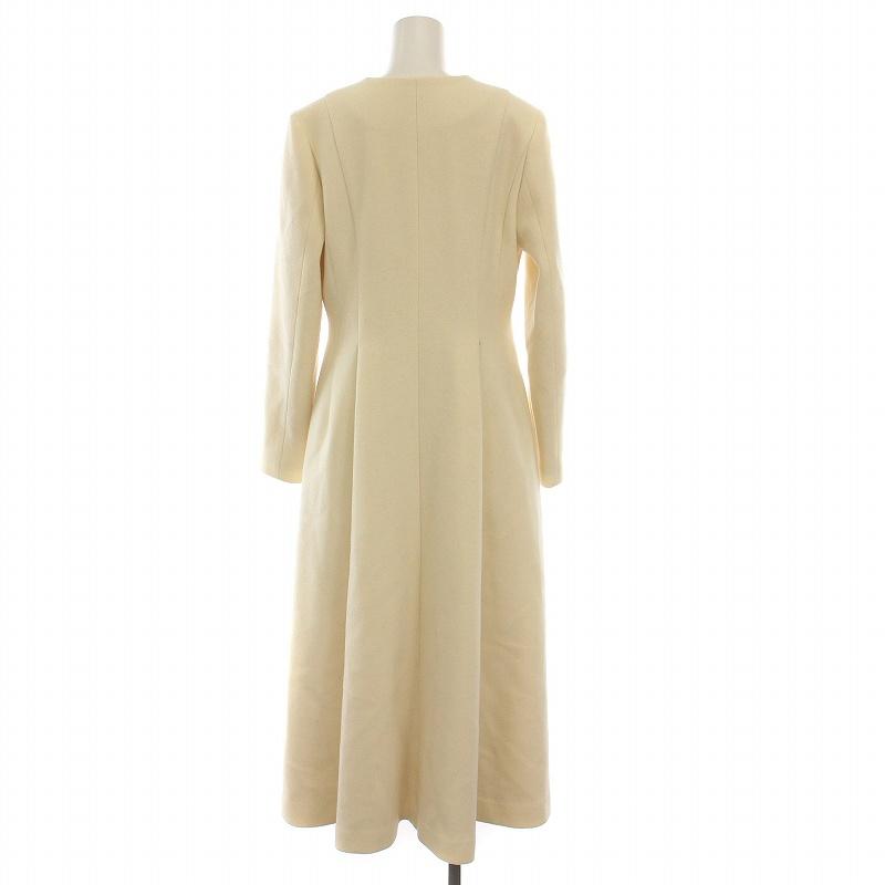 【中古】セルフォード CELFORD ノーカラー フレアコート ロング ウール アウター 36 S アイボリー 白 /YM レディース セルフォード CELFORD ノーカラー フレアコート ロング ウール