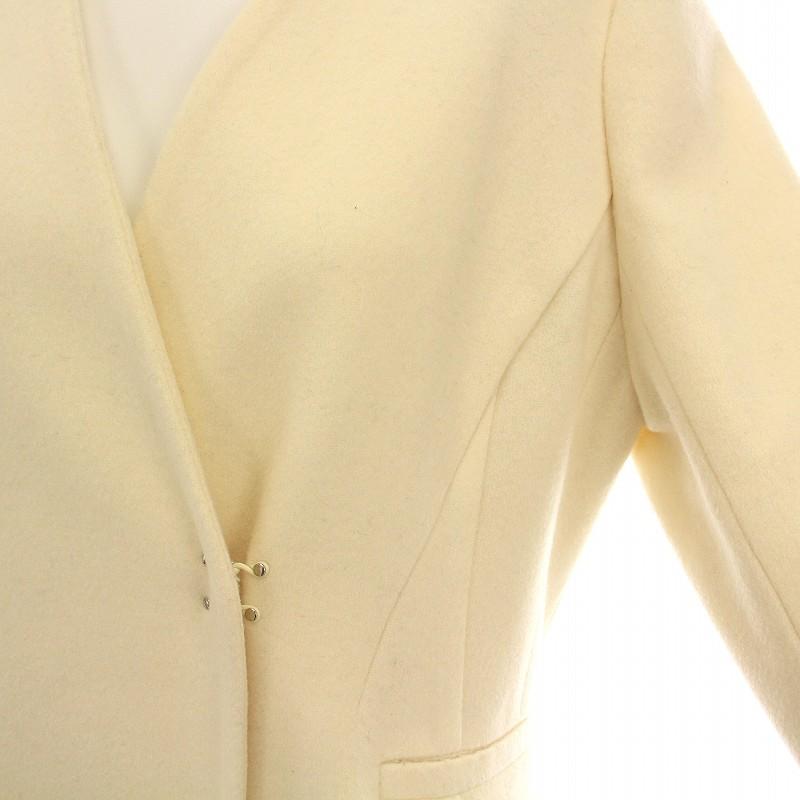 セルフォード CELFORD ノーカラー フレアコート ロング ウール