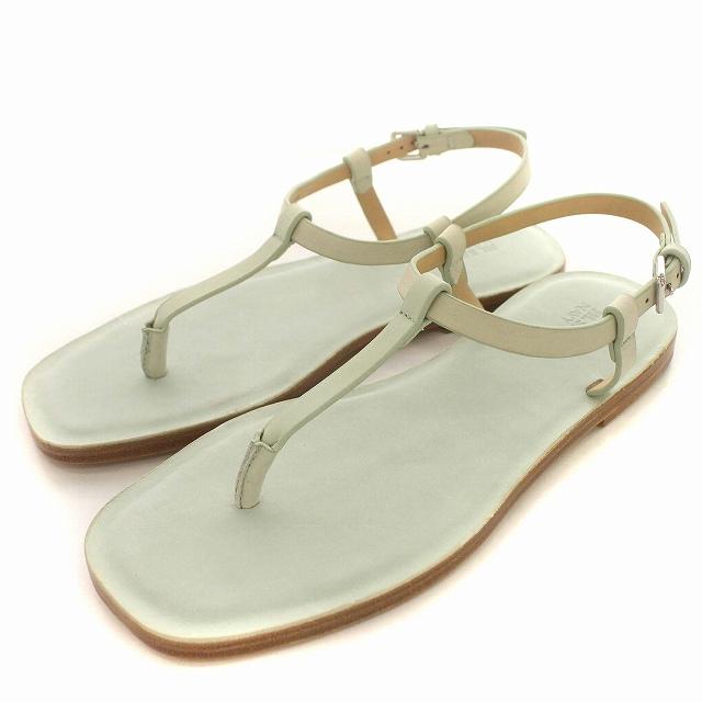 未使用品 ジルサンダー JIL SANDER NAVY トング サンダル レザー 