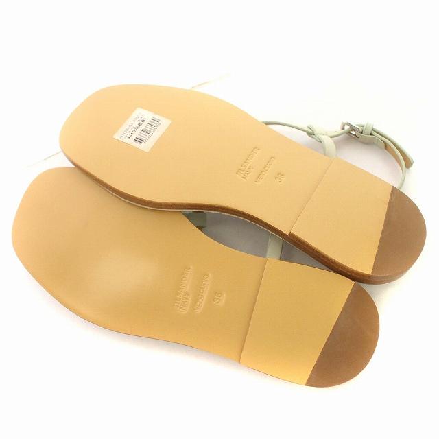 未使用品 ジルサンダー JIL SANDER NAVY トング サンダル レザー 
