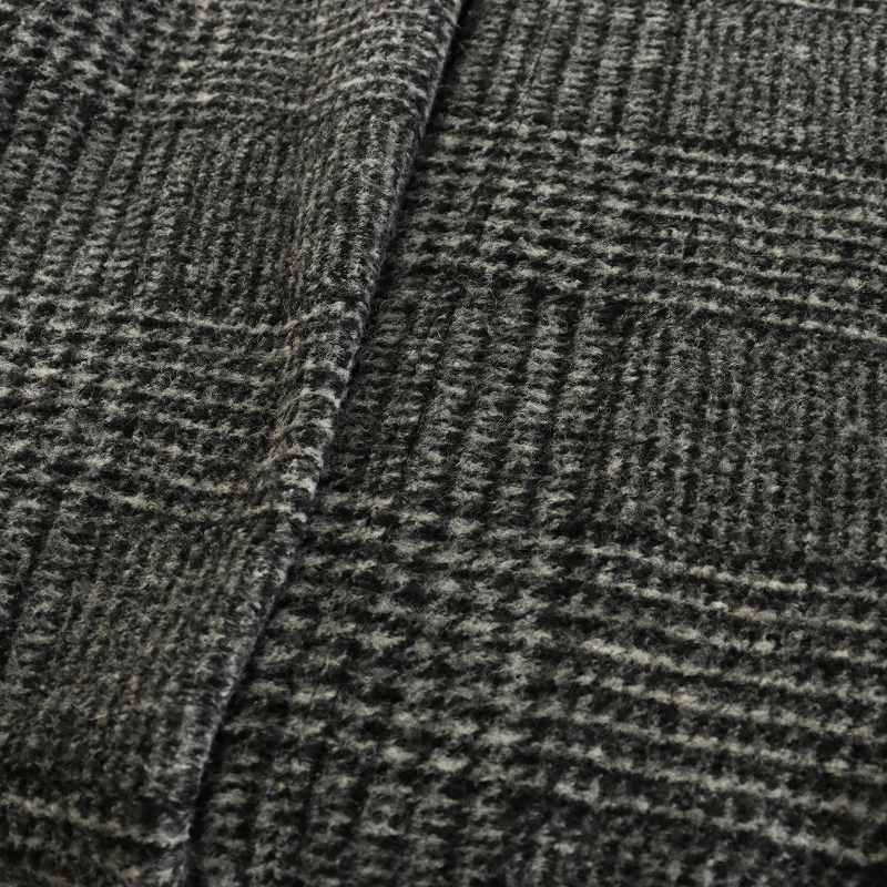 シップス SHIPS イタリアンチェックロング羽織り カーディガン グレー