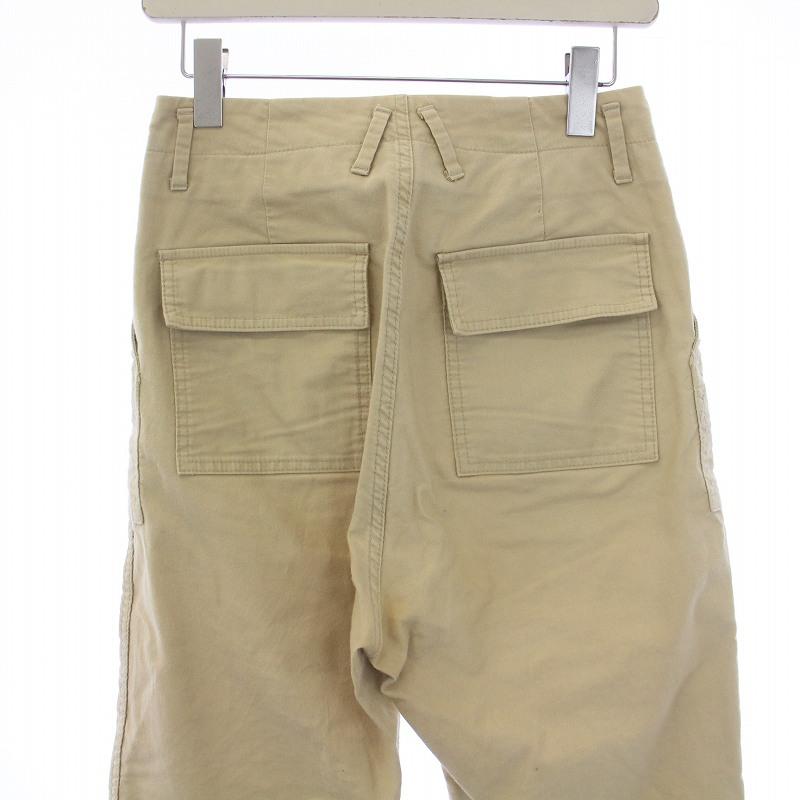 ドゥロワー Drawer ベイカーパンツ ジップフライ 34 XS ベージュ