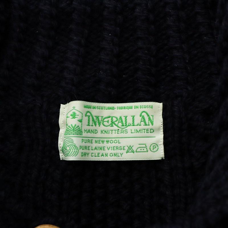 インバーアラン INVERALLAN 3A CARDIGAN カーディガン ウール 紺