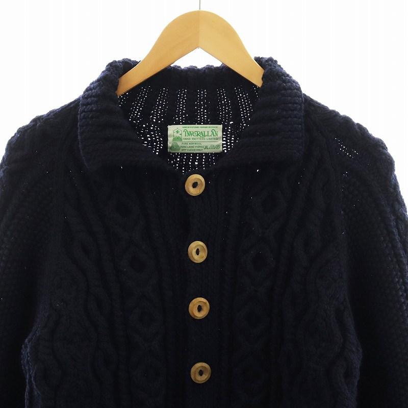 【中古】インバーアラン INVERALLAN 3A CARDIGAN カーディガン ウール 紺 ネイビー /AN45 メンズ インバーアラン INVERALLAN 3A CARDIGAN カーディガン ウール 紺