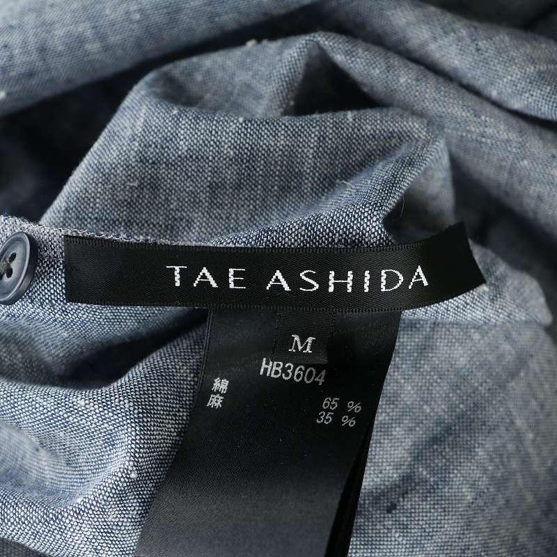 タエ アシダ TAE ASHIDA カジュアルシャツ ノーカラー スキッパー 長袖 