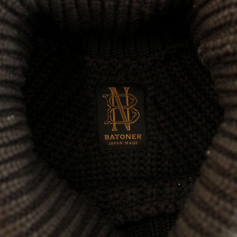 バトナー BATONER ウール5G片畦タートルネックニット セーター 長袖