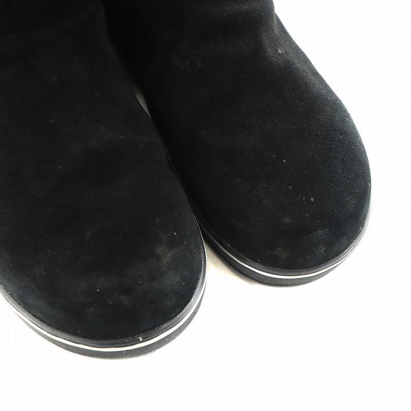 ソレル SOREL ムートンブーツ ショートブーツ ロゴ スエード 24.0cm 黒