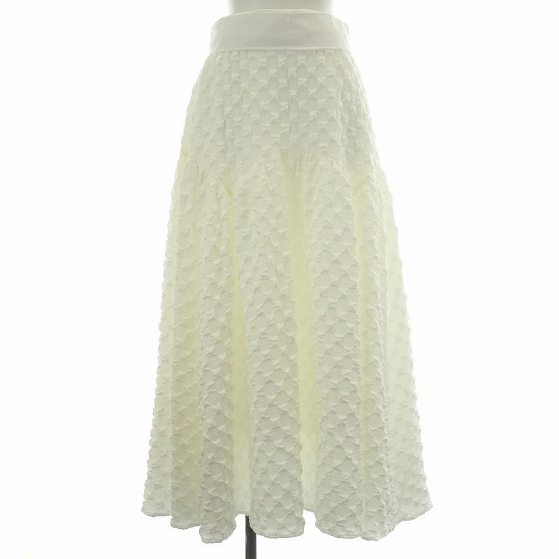 未使用品 カデュネ CADUNE 23SS フレアスカート ギャザー マキシ