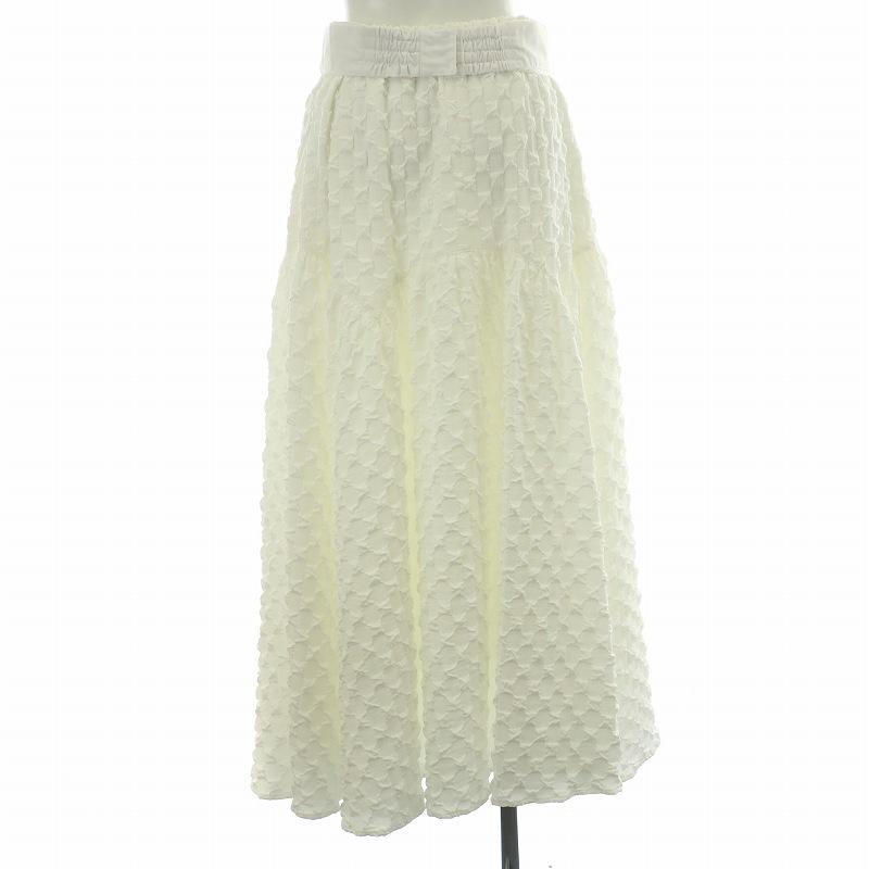 未使用品 カデュネ CADUNE 23SS フレアスカート ギャザー マキシ