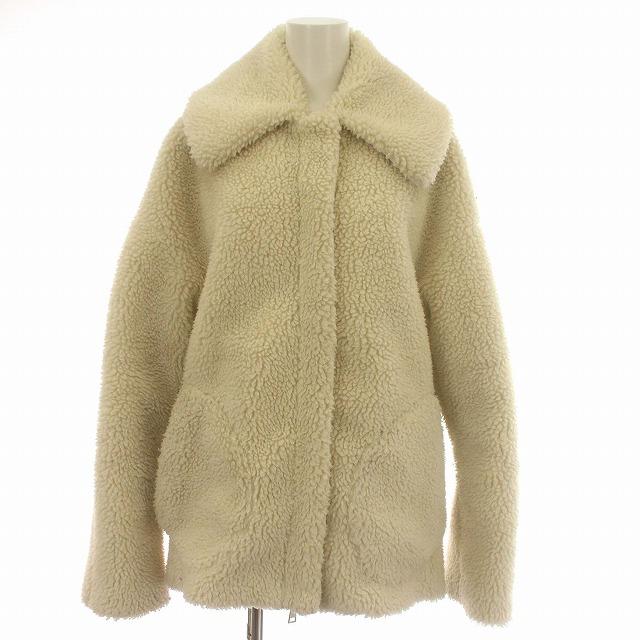 【中古】セオリー Theory ボアジャケット フリース ジャケット ブルゾン S アイボリー /☆G レディース theory（セオリー） ボアジャケット フリース ジャケット ブルゾン S