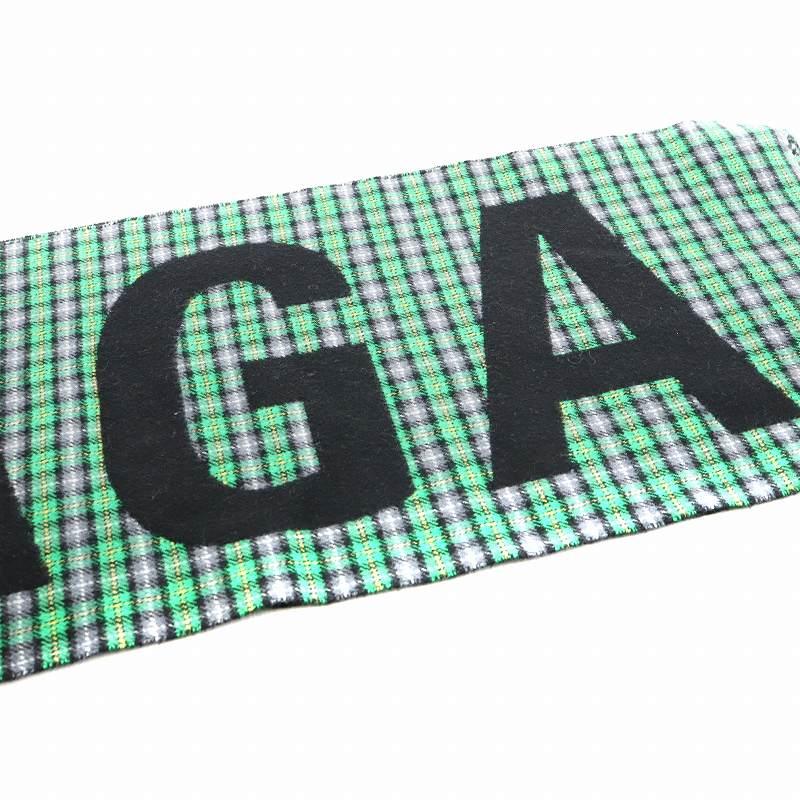 BALENCIAGA（バレンシアガ） マフラー フリンジ チェック柄 ロゴ
