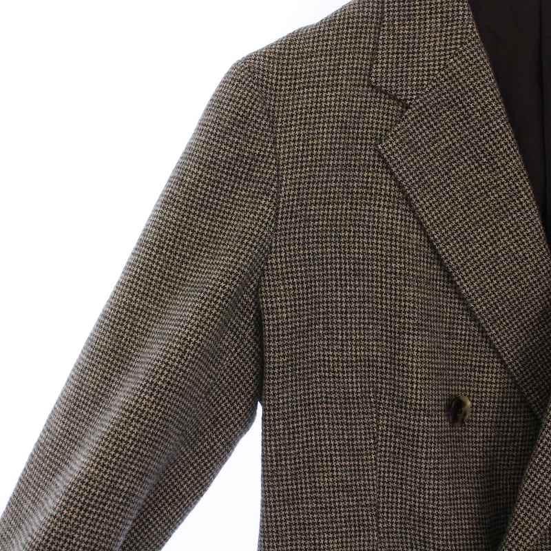 イレーヴ YLEVE テーラードジャケット ダブル ハウンドトゥース 千鳥格