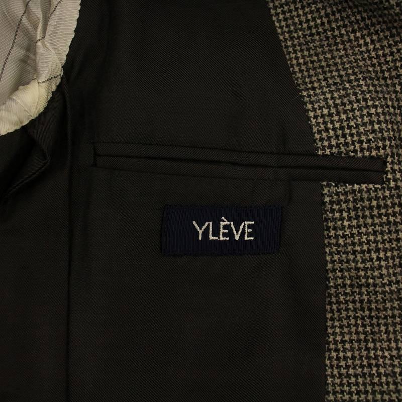 イレーヴ YLEVE テーラードジャケット ダブル ハウンドトゥース 千鳥格