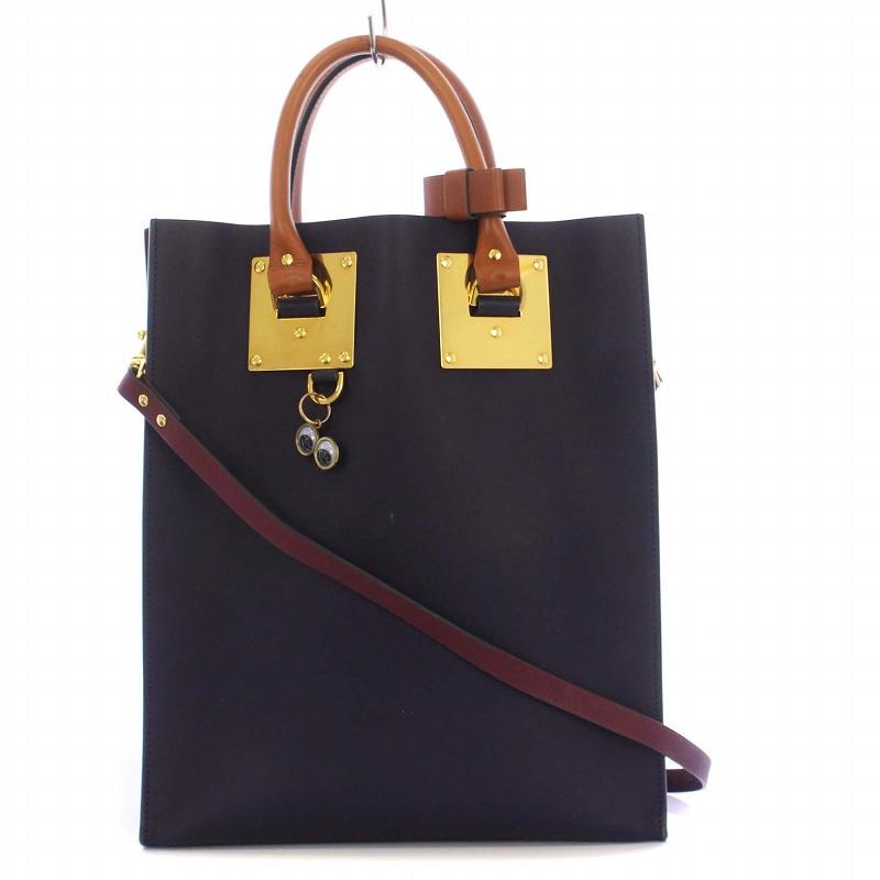 ソフィーヒュルム Sophie Hulme SQUARE ALBION SHINY SADDLE トート  