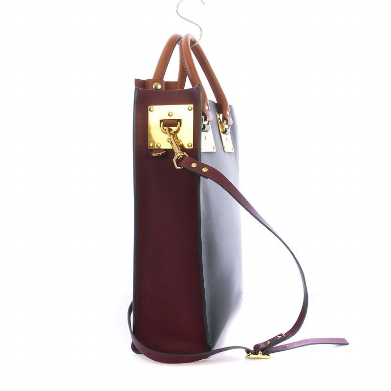 ソフィーヒュルム Sophie Hulme SQUARE ALBION SHINY SADDLE トート  