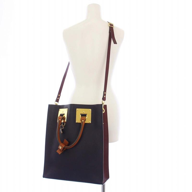 ソフィーヒュルム Sophie Hulme SQUARE ALBION SHINY SADDLE トート 