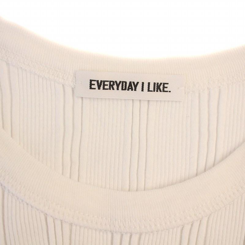 美品　ドゥーズィエムクラス EVERYDAY I LIKE リブタンクトップ 白 ドゥーズィエムクラス DEUXIEME CLASSE エブリデイアイライク EVERYDAY