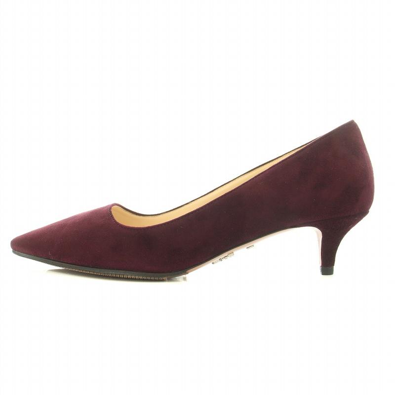 PRADA（プラダ） パンプス ポインテッドトゥ ハイヒール スエード 34.5