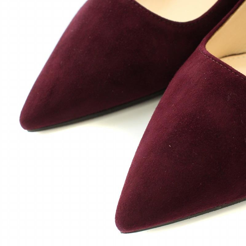 【中古】プラダ PRADA パンプス ポインテッドトゥ ハイヒール スエード 34.5 ボルドー /BB レディース PRADA（プラダ） パンプス ポインテッドトゥ ハイヒール スエード 34.5