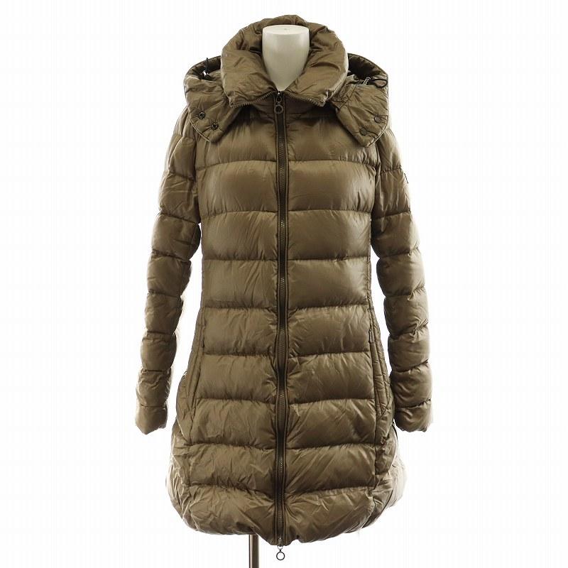 TATRAS フード付きロングダウンジャケット ブラウン