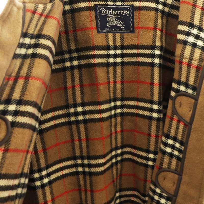 BURBERRYS☆バーバリーズ ロング ダッフルコート ノバチェック 紺
