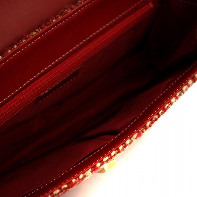 GINZA Kanematsu（銀座かねまつ） ハンドバッグ ツイード 赤 /MM