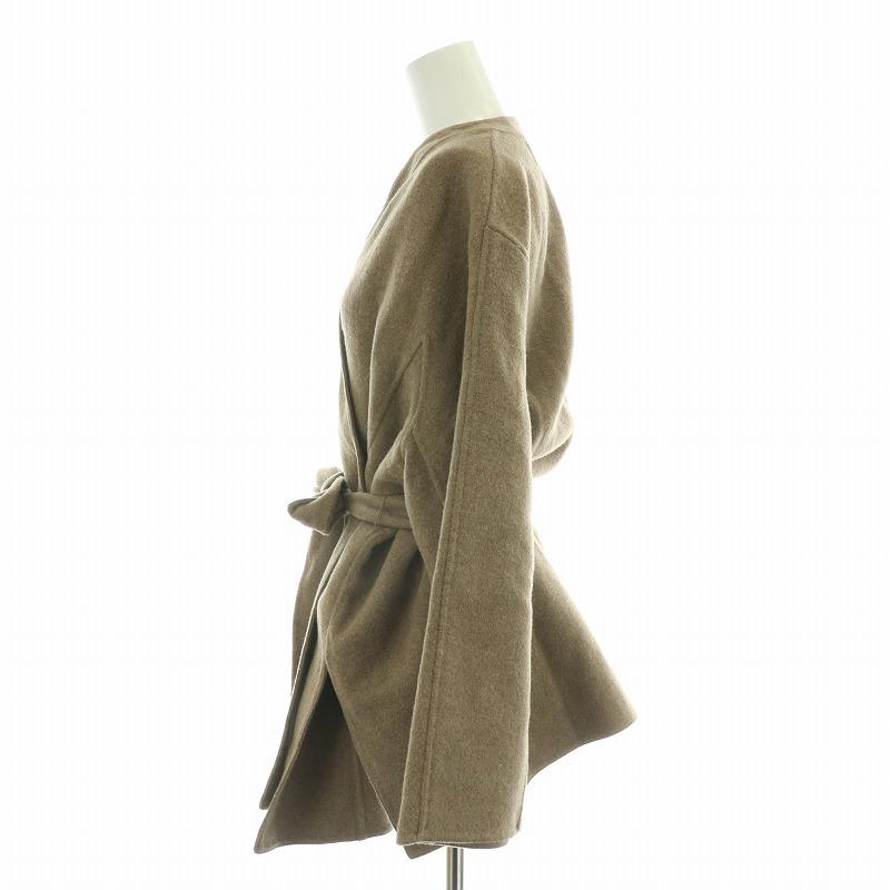 ミラオーウェン ウールブレンド ウエストリボン リバー コート F ミラオーウェン Mila Owen 24AW リバーコート アウター 前開きトッパー