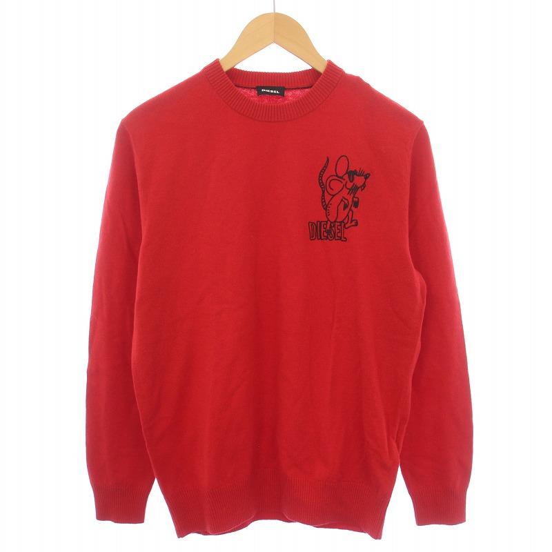 ディーゼル　DIESEL 星　スター　レッド　ニット　セーター　Mサイズ ディーゼル DIESEL 星 スター レッド ニット セーター Mサイズ