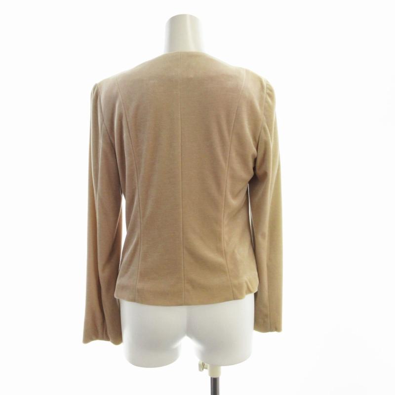 ANAYI アナイ シャンパンゴールド ノーカラーブルゾン ジャケット ベージュ ラムレザーファスナーブルゾン|ANAYI OFFICIAL ONLINE STORE｜アナイ