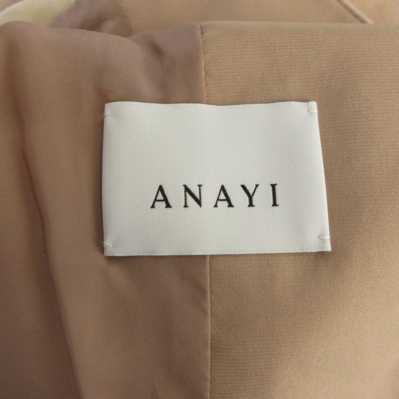 アナイ ANAYI ノーカラージャケット アウター ベロア ベルベット 38