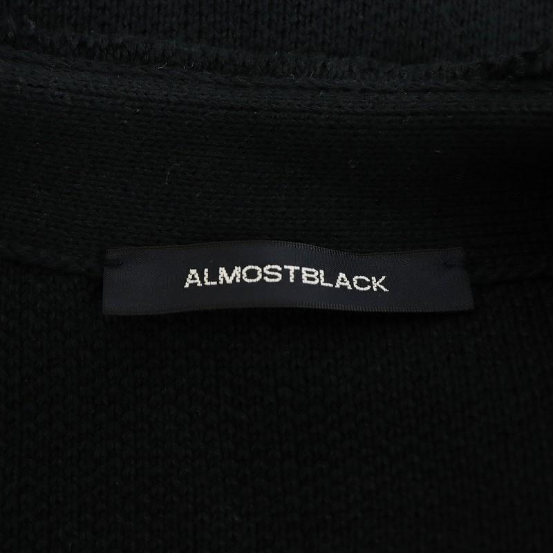 オールモストブラック ALMOSTBLACK OVERSIZE KNIT CARDIGAN