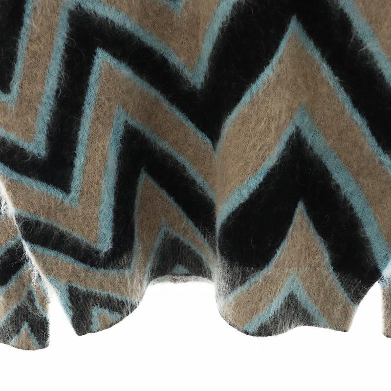 PAUL SMITH ニット セーター 長袖 モヘヤ混 M ベージュ 青 黒 PF-NR-87183 【Ambient】 /AN30 メンズ
