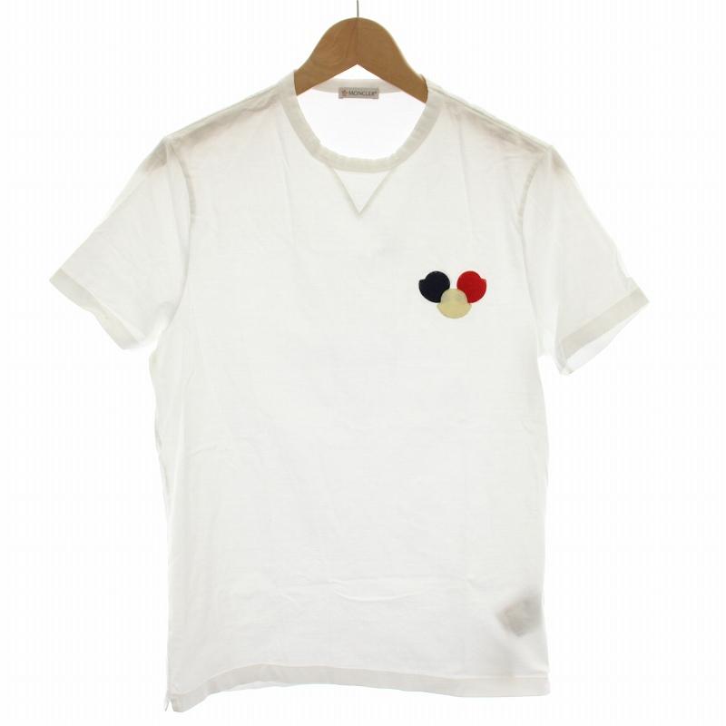 MONCLER モンクレール ホワイトメンズマルチワッペントップス Tシャツ 