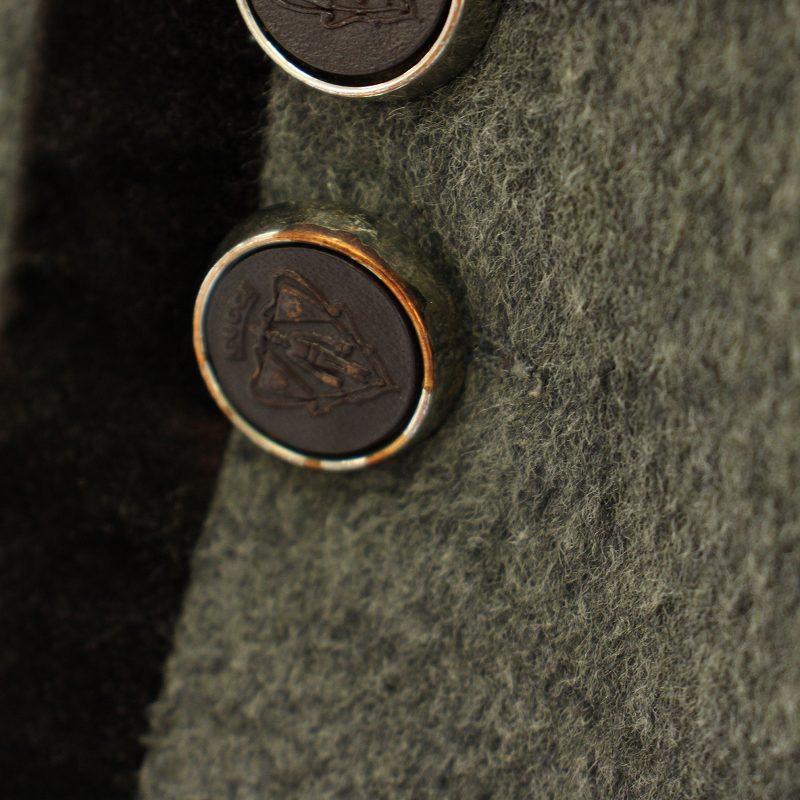 【中古】グッチ GUCCI スカート ミニ フレア 台形 ウール ロゴボタン アルパカ混 40 グレー 茶 180952 レディース GUCCI（グッチ） スカート ミニ フレア 台形 ウール ロゴボタン