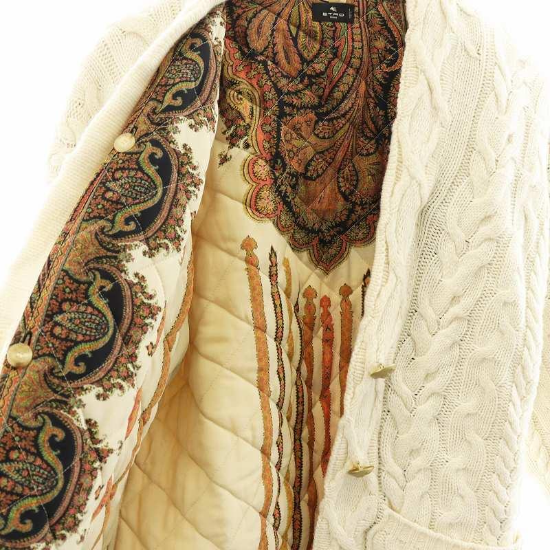 ETRO エトロ 20AW ニットジャケット 中綿インナー カシミヤ混 シルク  