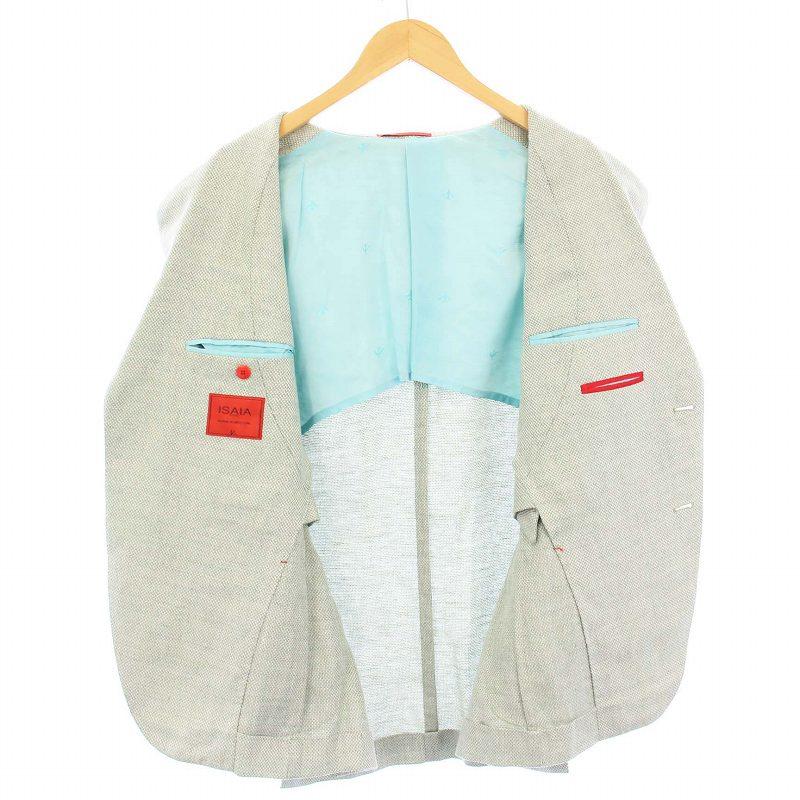 イザイア ISAIA SAILOR テーラードジャケット シルク混 グリーン G21SI 