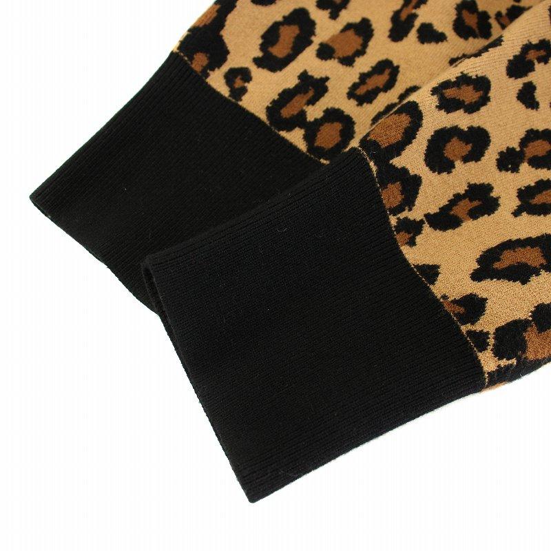 トーマスマグパイ THOMAS MAGPIE レオパード衿付きニットプルオーバー