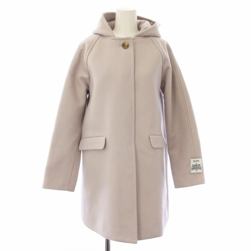未使用に近い極美品♡シップス　HAMILTON LAMBS ウール　フードコート シップス SHIPS HAMILTONラムウールフードコート アウター 38